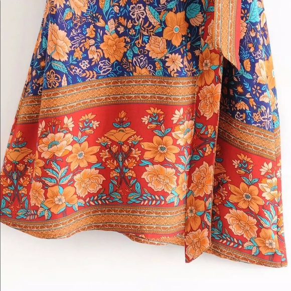 Boho Chic Vintage Floral Wrap Dress🎉RESTOCKED🎉 - Picture 14 of 16